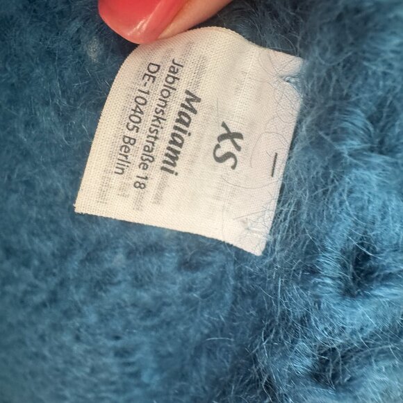 Maiami Long mohair Bomber Coat XS - Picture 5 of 7